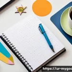 스티커 굿즈 제작 트렌드 - **Prompt 1: Personalized Lifestyle Stickers**
    A young individual's vibrant and organized desk se...